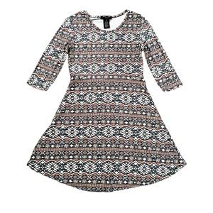 Just One Girl Snowflake Print Dress